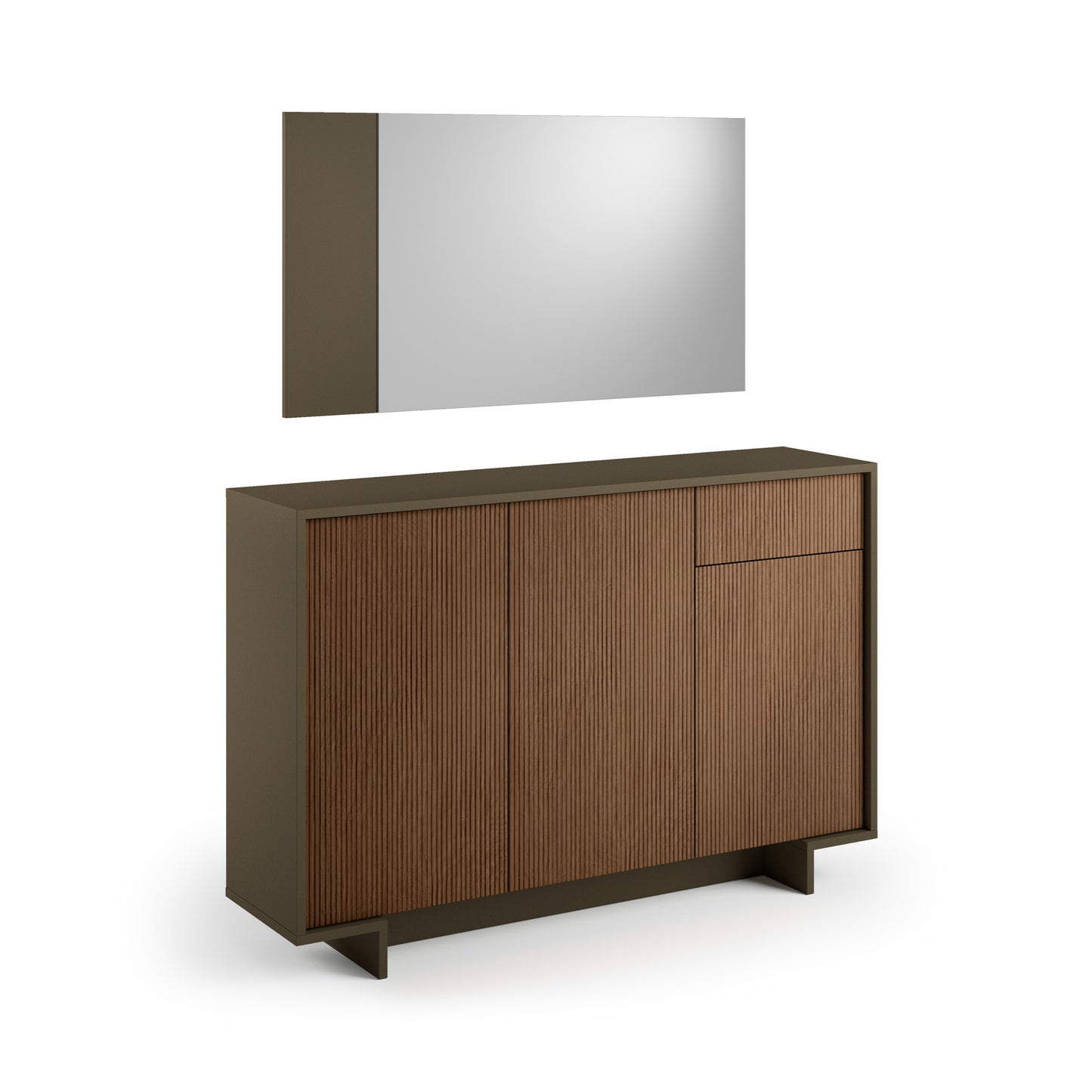 MADIA SLIM, CON 3 ANTE, CASSETTO E TRE RIPIANI INTERNI