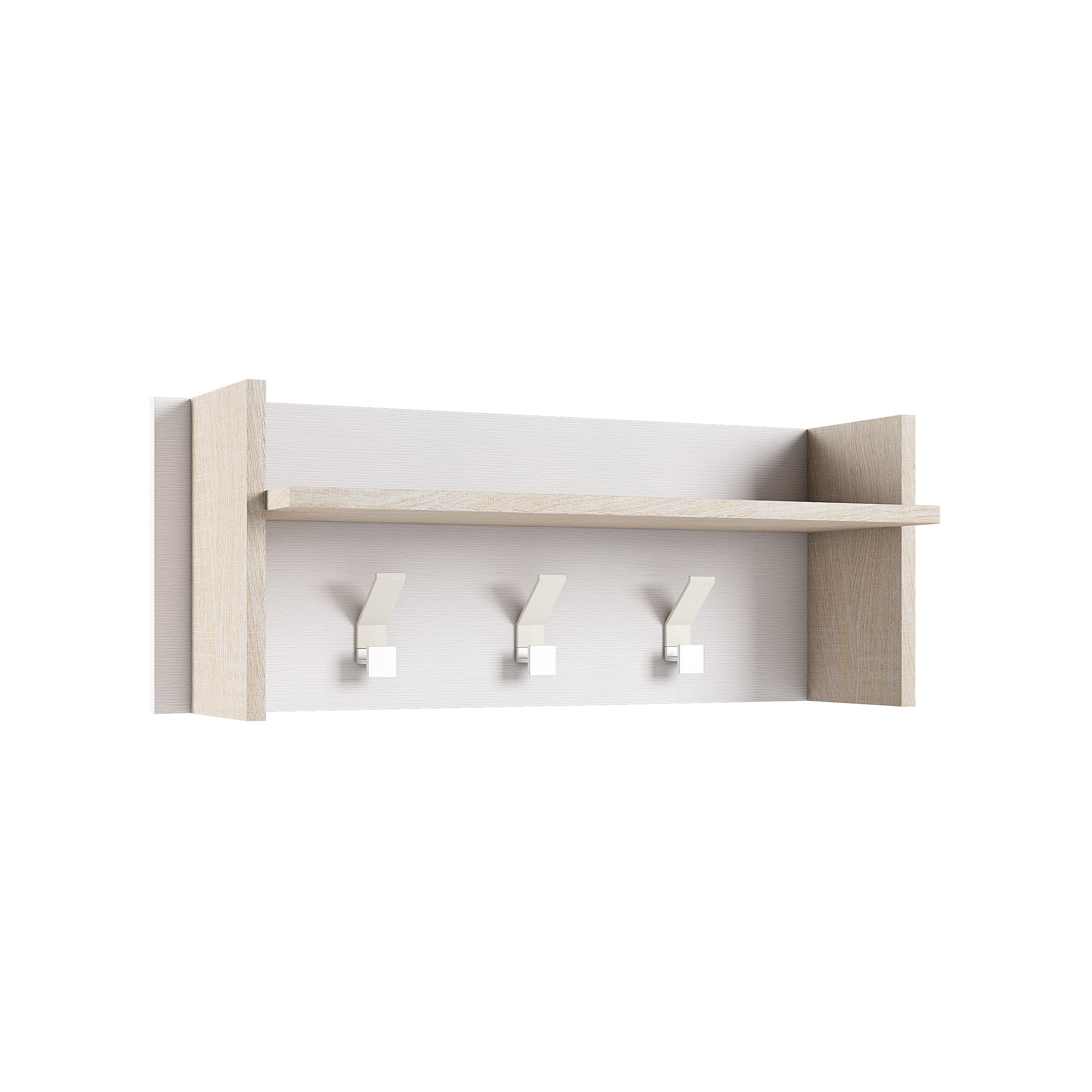 GIANTEX Porta Abiti a Muro a 3 Ripiani, Rack per Abiti in Legno con Ampio Ripiano Superiore, 6 Ganci a Doppi Artigli, Struttura Metallica Robusta, Mensola Galleggiante per Ingresso GIANTEX Porta Abiti a Muro a 3 Ripiani, Rack per Abiti in Legno con Ampio Ripiano Superiore, 6 Ganci a Doppi Artigli, Struttura Metallica Robusta, Mensola Galleggiante per Ingresso
