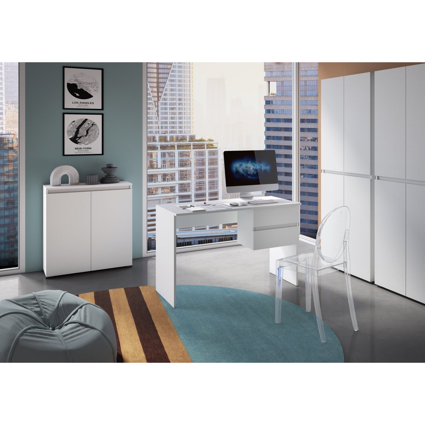 SCRIVANIA CON DUE CASSETTI