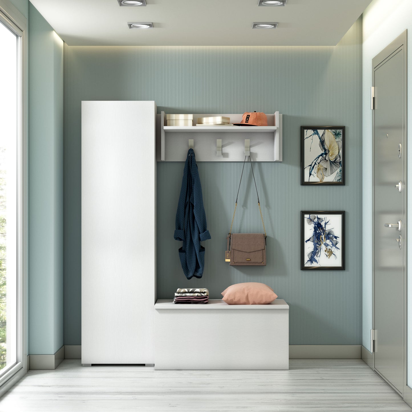 MOBILE CON ANTA. SETTE RIPIANI.