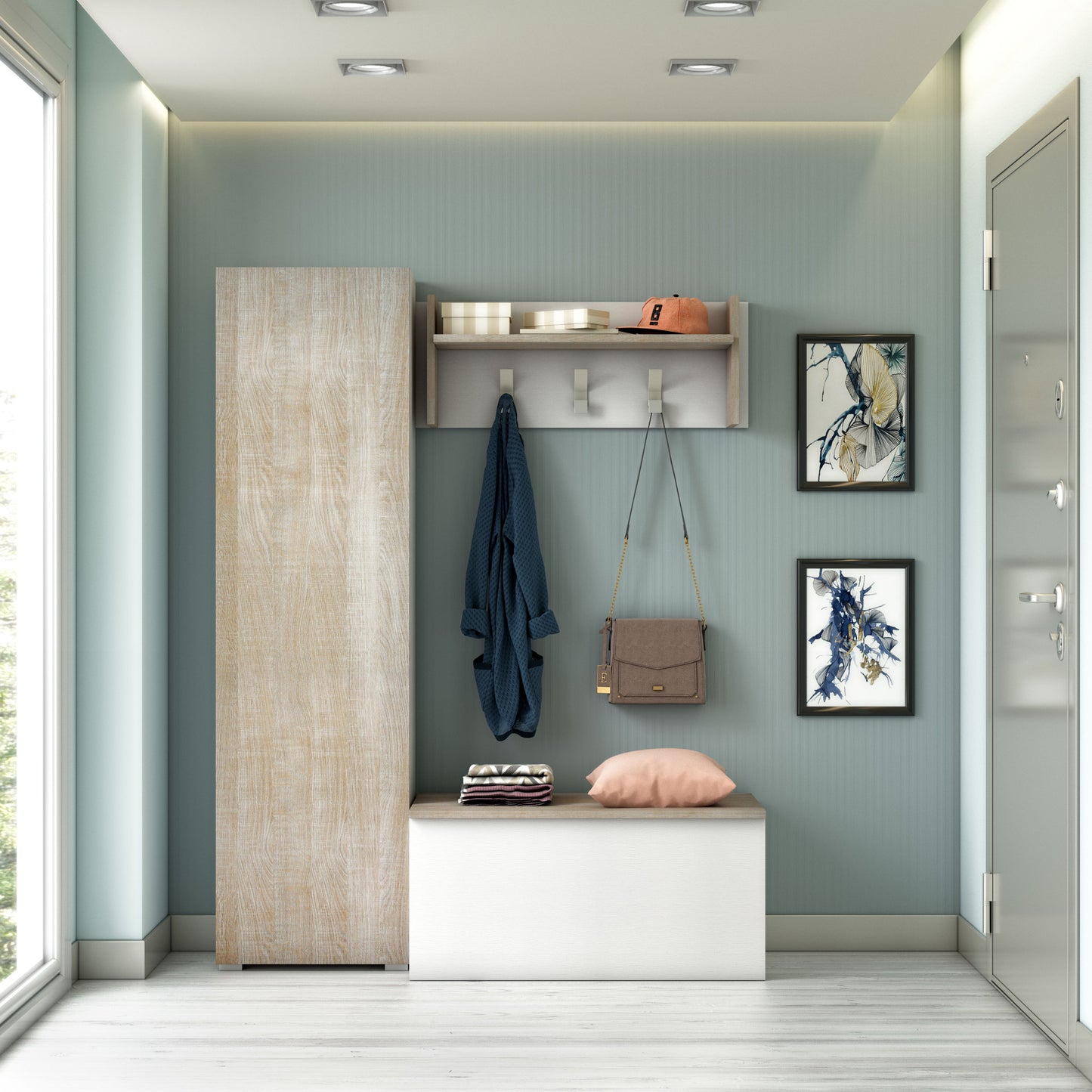 MOBILE CON ANTA. SETTE RIPIANI.